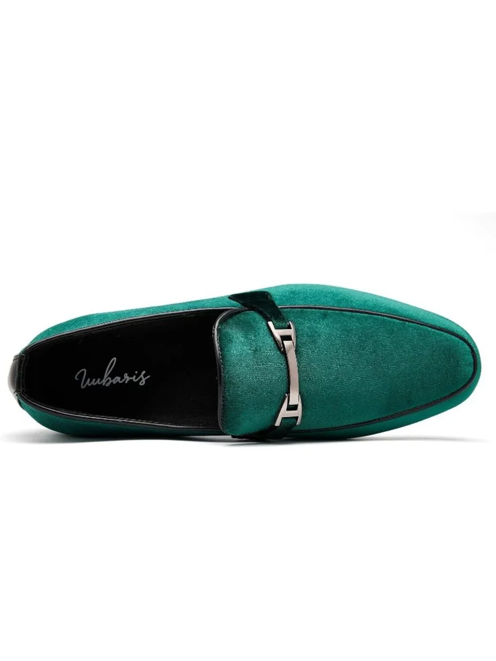 Men's Green Velvet Loafers Slip-On Comfortable Formal Dress Shoes Casual